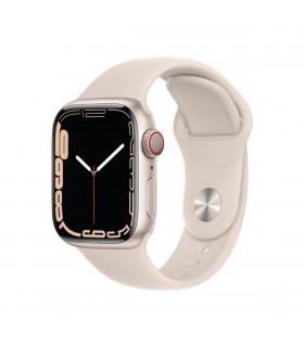 Apple Watch Series 7 GPS + Cellular 41mm Aluminio Blanco y correa deportiva Blanco Estrella