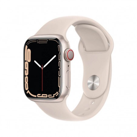 Apple Watch Series 7 GPS + Cellular 41mm Aluminio Blanco y correa deportiva Blanco Estrella