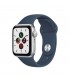 Apple Watch SE 2021 GPS 44mm Aluminio Plata y correa deportiva Azul Abismo