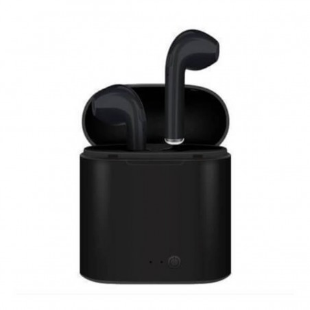 Auriculares Bluetooth i7 Negros con estuche de carga