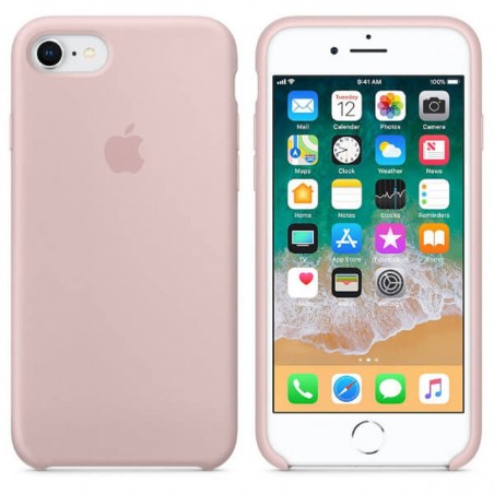 Funda de silicona rosa para iPhone 8 / 7