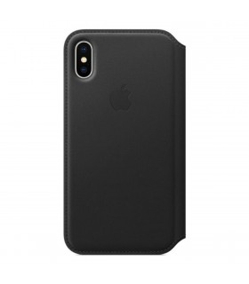Funda Leather Folio negra para iPhone X