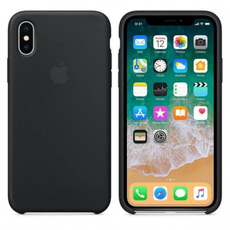 Funda de silicona negra para iPhone X
