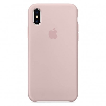 Funda de silicona rosa para iPhone X