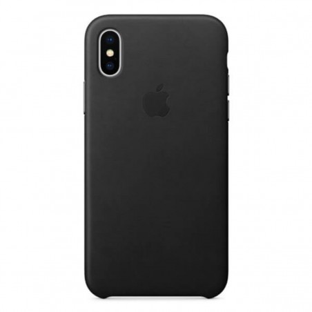 Funda Leather Case negra para iPhone X