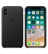 Funda Leather Case negra para iPhone X