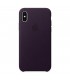 Funda Leather Case morada para iPhone X