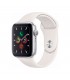 Apple Watch Series 5 GPS, Caja 44mm Aluminio Plata y correa deportiva blanca MWVD2TY/A