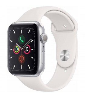 Apple Watch Series 5 GPS + Celular, Caja 44mm Aluminio Plata y correa deportiva blanca MWWC2TY/A