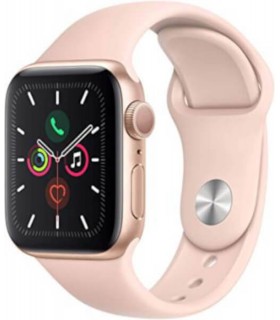 Apple Watch Series 5 GPS + Celular, Caja 44mm Aluminio Oro y correa deportiva Rosa Arena MWWD2TY/A