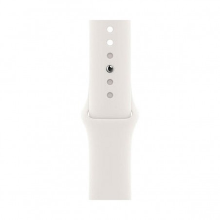 Apple Watch SE (GPS + Cellular), 40mm Aluminio Plata y correa deportiva Blanca