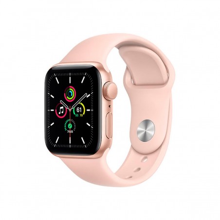 Apple Watch SE (GPS + Cellular), 44mm Aluminio Oro y correa deportiva Rosa Arena