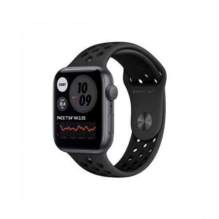 Apple Watch SE Nike (GPS), 44mm Aluminio Gris Espacial y correa deportiva Negra