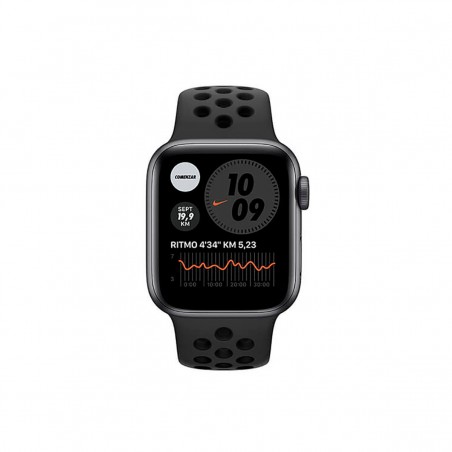Apple Watch SE Nike (GPS), 44mm Aluminio Gris Espacial y correa deportiva Negra