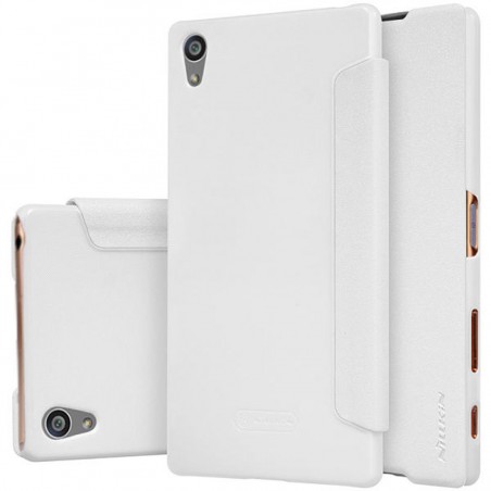 Funda con tapa blanca para Sony Xperia Z5 Premium