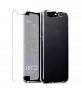 Cristal templado + Funda silicona Huawei P10