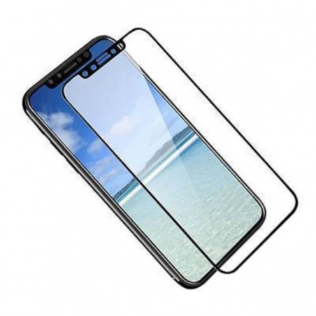 Protector de cristal templado para iPhone XS Max con marco negro