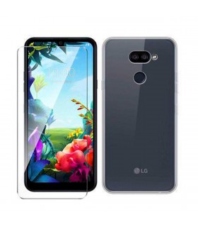 Protector LG K40S Cristal Templado + Funda Silicona
