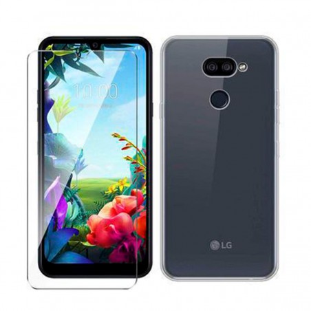 Protector LG K40S Cristal Templado + Funda Silicona
