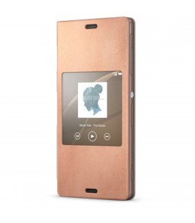 Sony SCR24 Copper - Funda de tipo libro con ventana para Xperia Z3