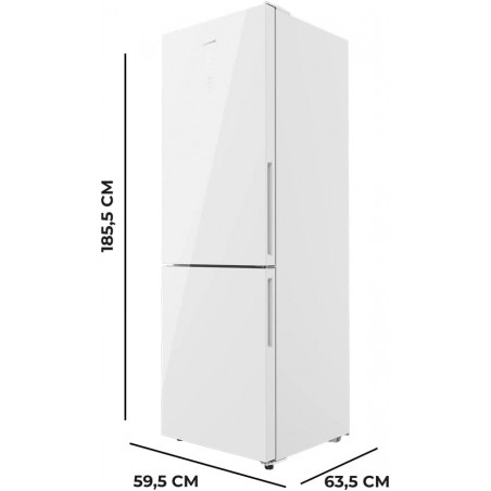 Cecotec Bolero CoolMarket Combi 322 Glass White D Frigorífico Combi D  Cristal Blanco