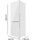 Frigorífico Bolero CoolMarket Combi 322 White Glass E