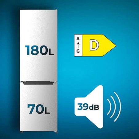 Frigorífico Bolero CoolMarket Combi 250 Inox D