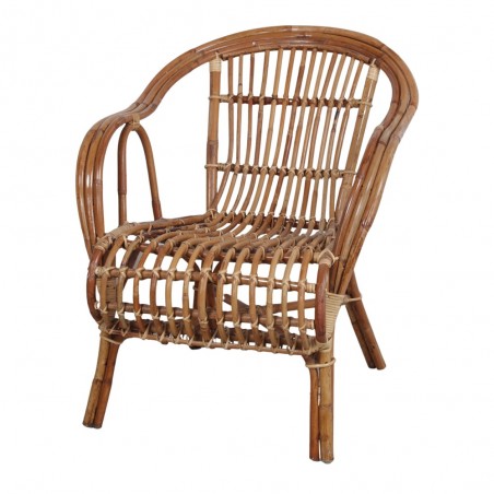 SILLÓN LOUNGE DE RATTÁN NATURAL CENTURIO