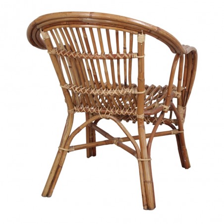 SILLÓN LOUNGE DE RATTÁN NATURAL CENTURIO