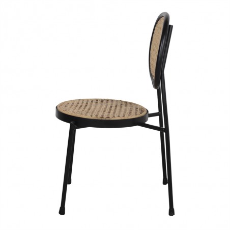 SILLA DE METAL Y RATTÁN LOUTIQUE