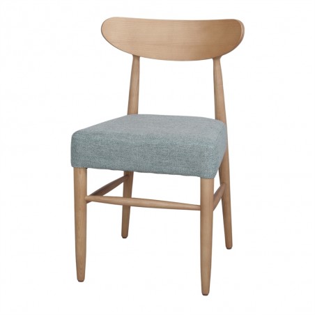 SILLA DE MADERA TAPIZADA SABINA