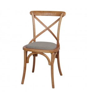 SILLA DE MADERA TAPIZADA LOTUS