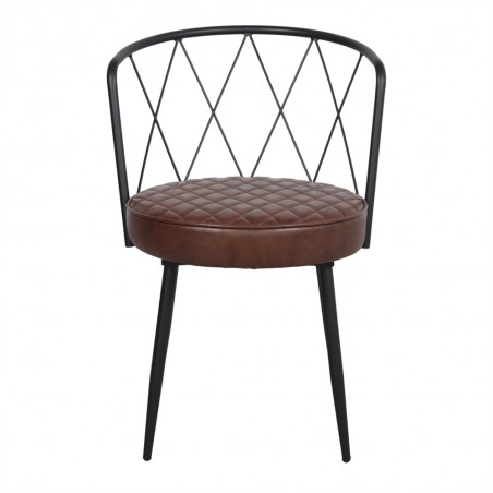 SILLA DE METAL TAPIZADA BARELO