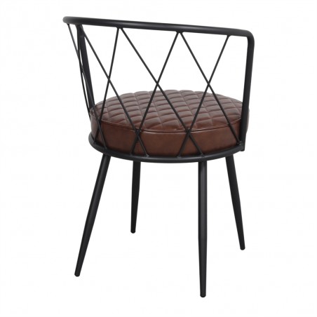 SILLA DE METAL TAPIZADA BARELO
