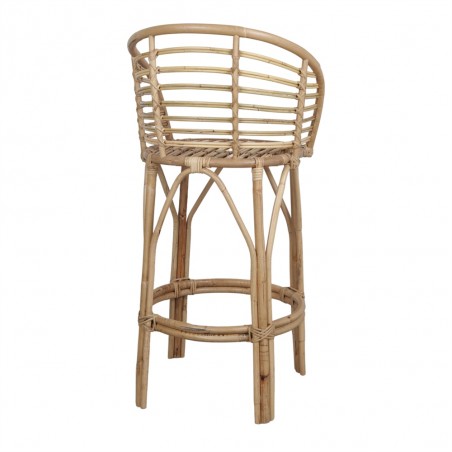 TABURETE ALTO DE BAMBÚ Y RATTÁN CLUTTER