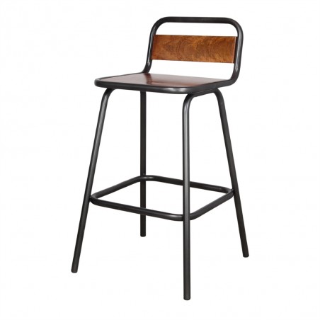 TABURETE ALTO METAL Y MADERA ANKARA
