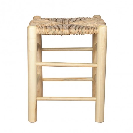 TABURETE BAJO DE MADERA Y ENEA KEOPS
