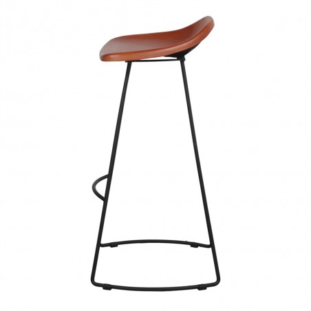 TABURETE ALTO METAL Y PIEL SUSSEX