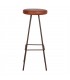 TABURETE ALTO DE METAL Y PIEL HEBDO
