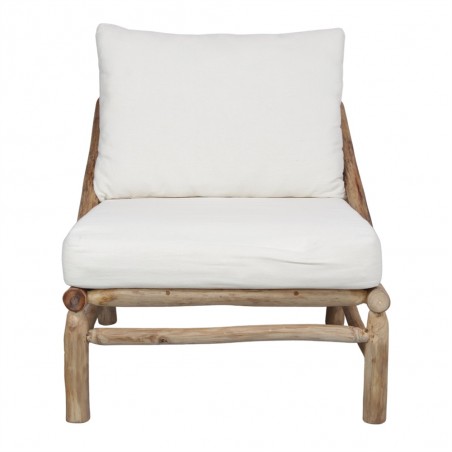 SILLÓN DE MADERA CON COJINES THAOLY