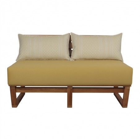 BANCO DE MADERA CON COJINES WISCONSIN