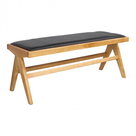 BANCO DE MADERA TAPIZADO BROMLEY