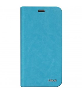 Funda de piel tipo libro CABQE5LEABOTQ para BQ Aquaris E5 turquesa
