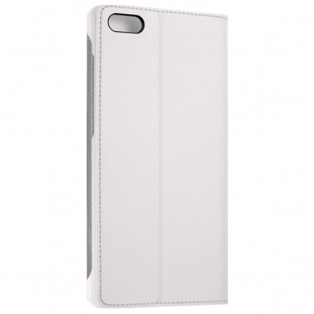 Funda piel tipo libro original para Huawei P8 Lite Blanco
