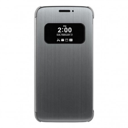 Funda con ventana para LG G5 y G5 SE Gris plata
