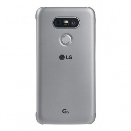 Funda con ventana para LG G5 y G5 SE Gris plata