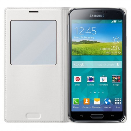 Funda S View para Samsung Galaxy S5 Blanco EF-CG900BHE