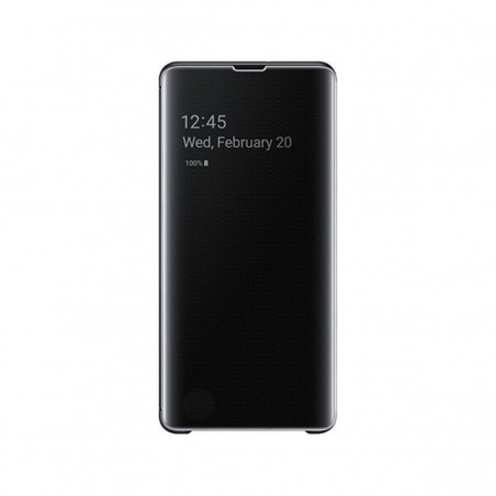 Funda Samsung Galaxy S10 Plus Clear View Negro SM-G975
