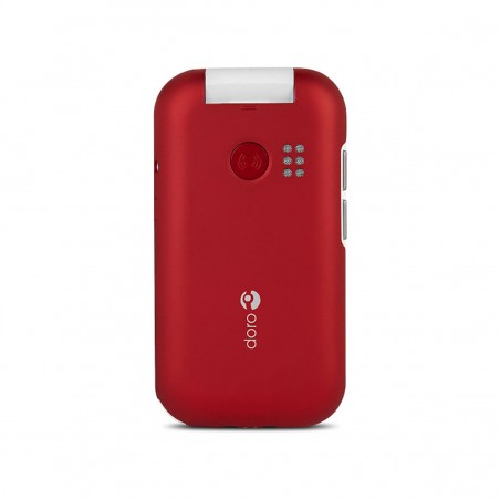 Doro 6040 Teléfono Móvil con Tapa Dual SIM Rojo (Red/White)