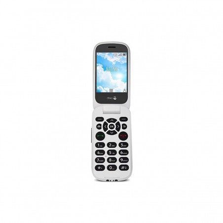 Doro 7060 Telefono Movil con Tapa 4G Negro/Blanco
